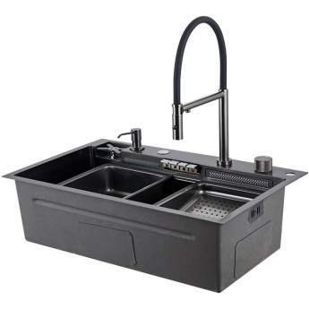 Многофункциональная мойка для кухни GAPPO GS7547-19 оружейная сталь