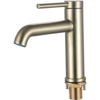 Смеситель для раковины GAPPO G06-3 G1006-3 сатин золотой