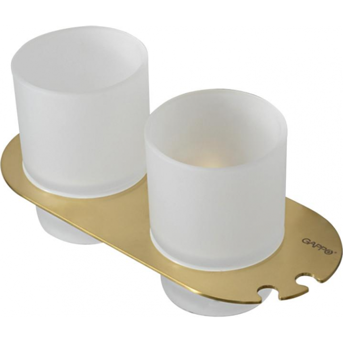 Стаканы для ванной GAPPO G309 сатин золотой G30908-3