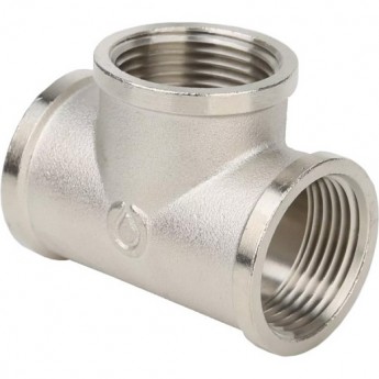 Тройник резьбовой переходной GAPPO G2210.0504 ВР 3/4"х1/2"х3/4" никель